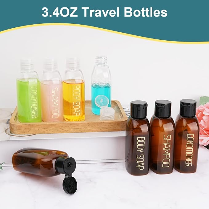Cosywell Travel Bottles for Toiletries 8PCS 3.4oz TSA Approved Containers - Image 3