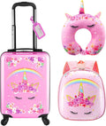 Sanwuta 4 Pcs Kids Luggage Set Kids Backpack Travel Rolling Suitcase by Sanwuta