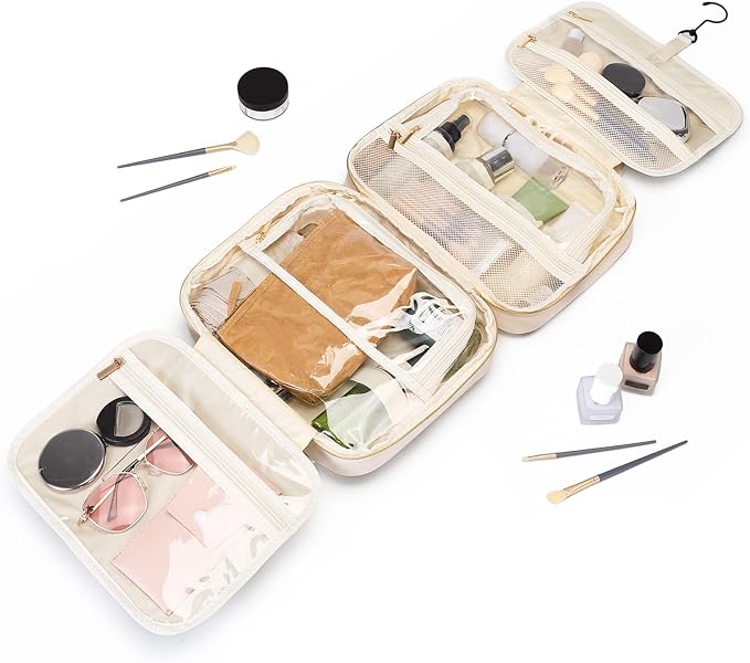 Travel Toiletry Makeup Bag for Women Hanging Toiletry Bag Cosmetic Organizer - Image 9