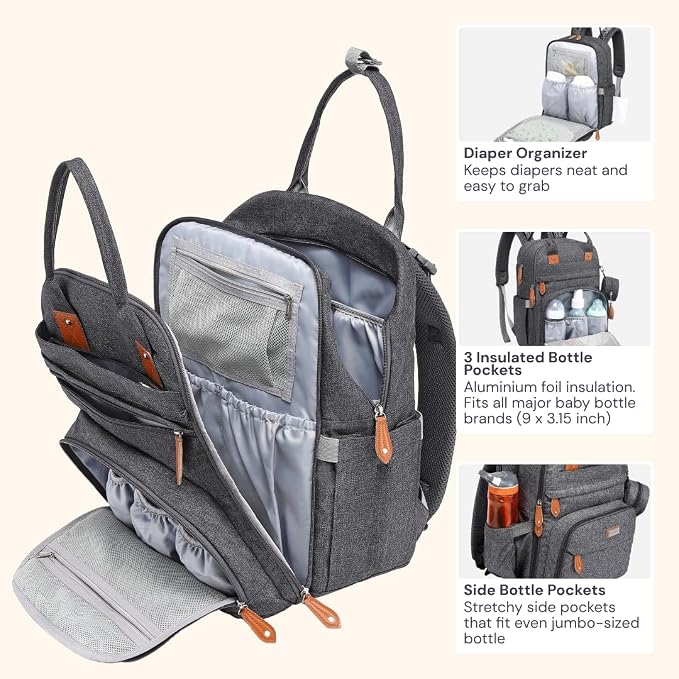 BabbleRoo Diaper Bag Backpack - Image 4