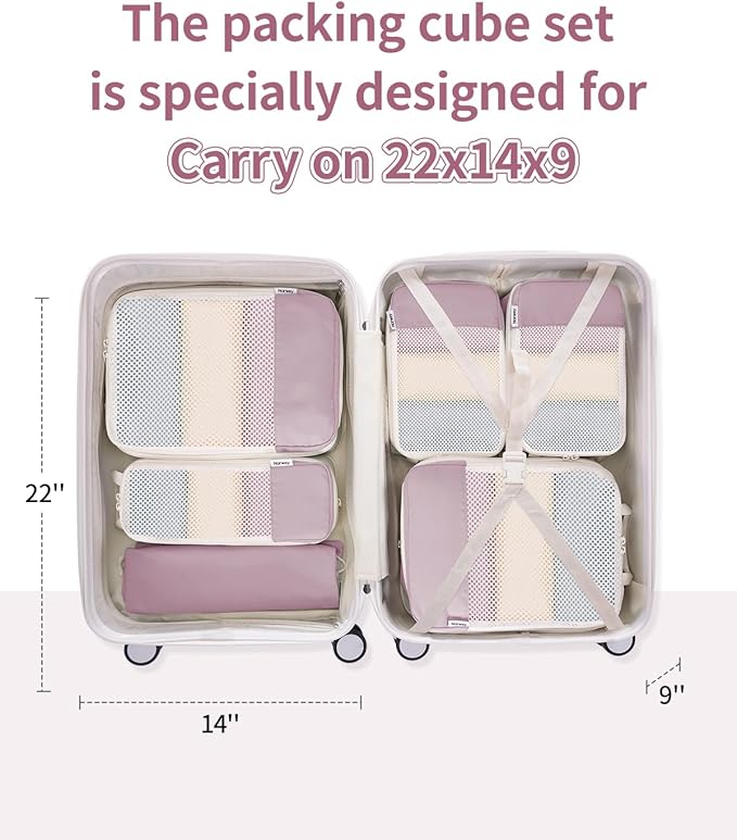 Narwey 6 Set Compression Packing Cubes - Image 2