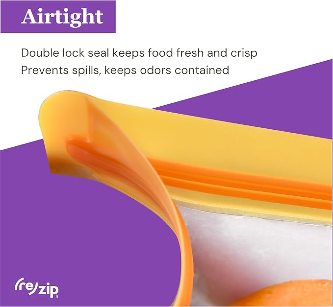 zip 10-Pack Reusable Sandwich Lunch Bags | BPA-Free, Food Grade, Freezer Safe - Image 3