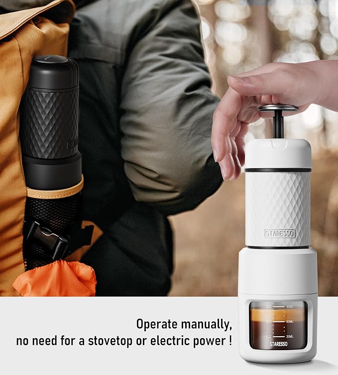 STARESSO Classic Portable Espresso Maker, 2 IN 1 Travel Coffee Maker Compatible - Image 4