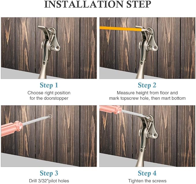Door Stopper, One-Touch semi-Automatic Metal Door Stopper, - Image 7