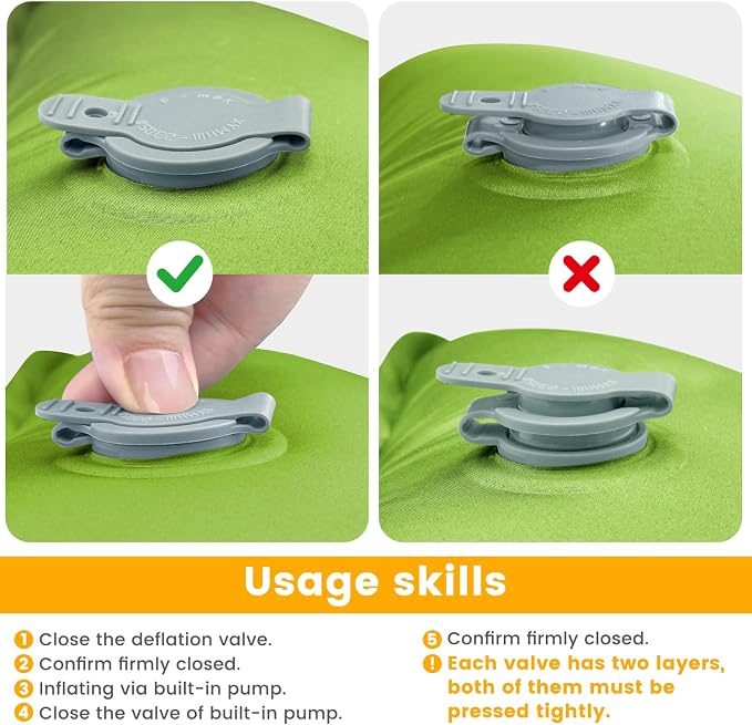 Camping Sleeping Pad, 4in Thick Ultralight Inflatable Camping Mat - Image 4