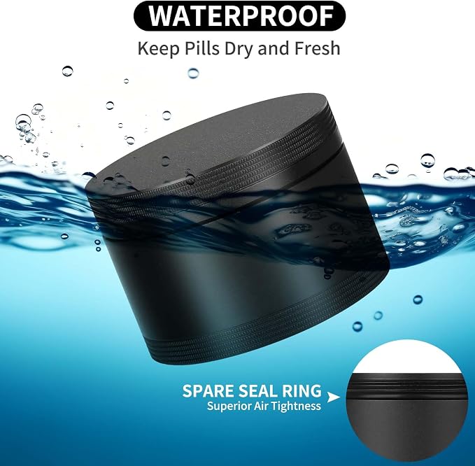 Portable Metal Pill Case, Single Waterproof Daily Pill Box - Image 4