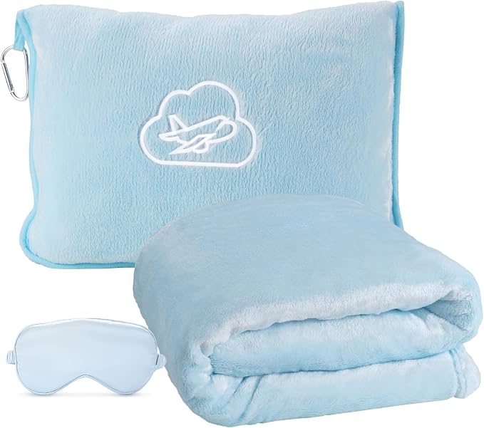 Travel Blanket, 3-in-1 Ultra-Soft, Warm & Lightweight Travel Blanket Airplane by Unknown
