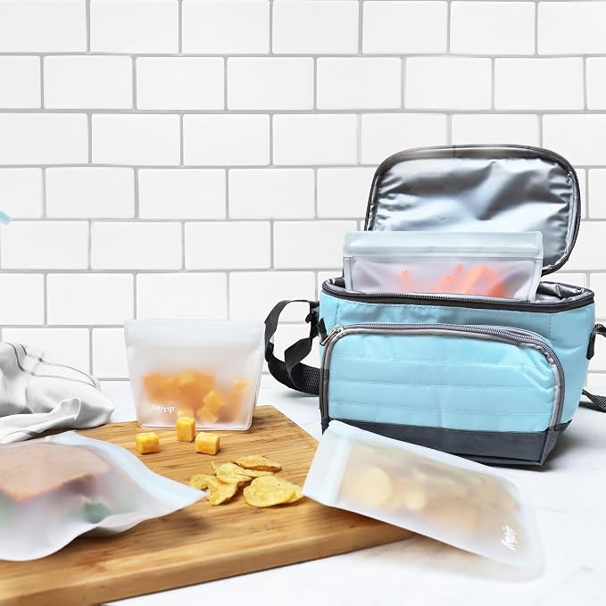 zip 10-Pack Reusable Sandwich Lunch Bags | BPA-Free, Food Grade, Freezer Safe - Image 2