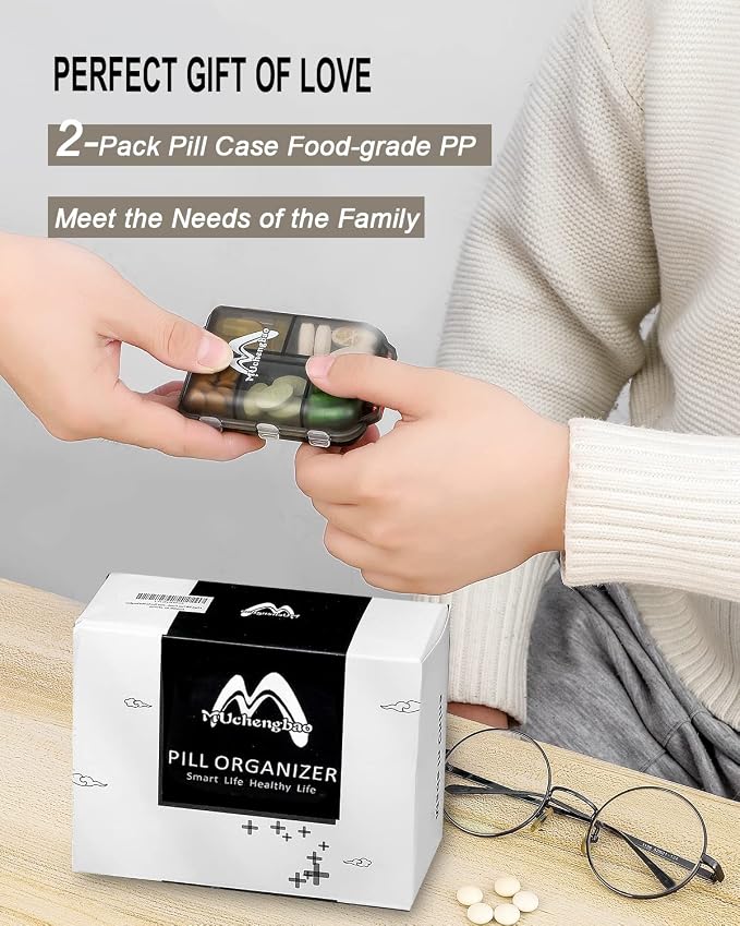 2PS Weekly Pill Organizer Small Folding Box 7 Day BPA-Free Daily Pill Container - Image 7