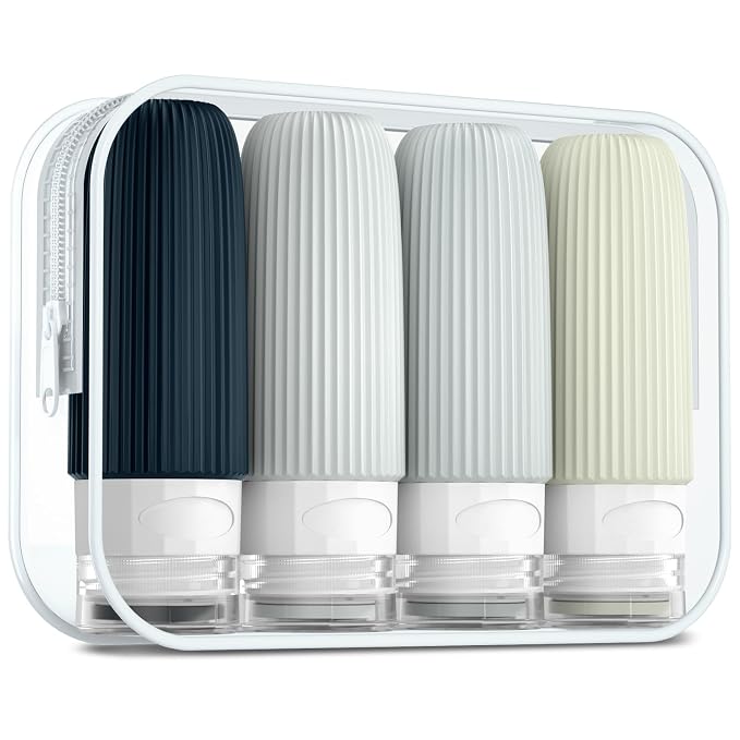 Travel Bottles for Toiletries, Tsa Approved 2oz Travel Bottles, BPA Free Leak by Mrsdry