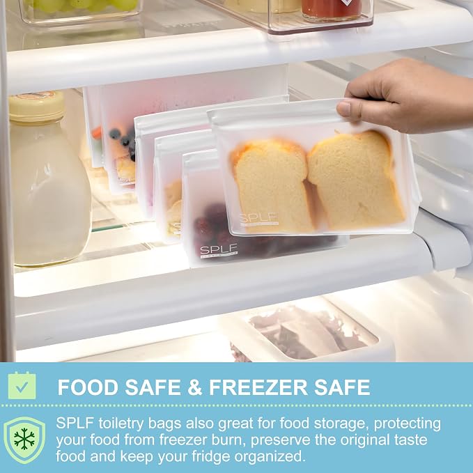 SPLF 4 Pack Leakproof Clear Toiletry bags, TSA Approved Quart Size Zipper Bags - Image 6