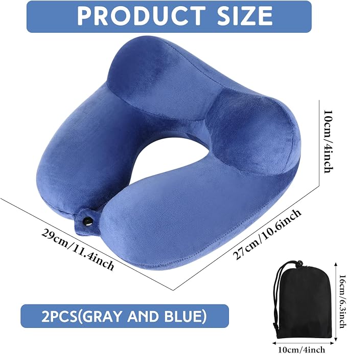 Sintuff 2 Pcs Inflatable Travel Pillow - Image 2