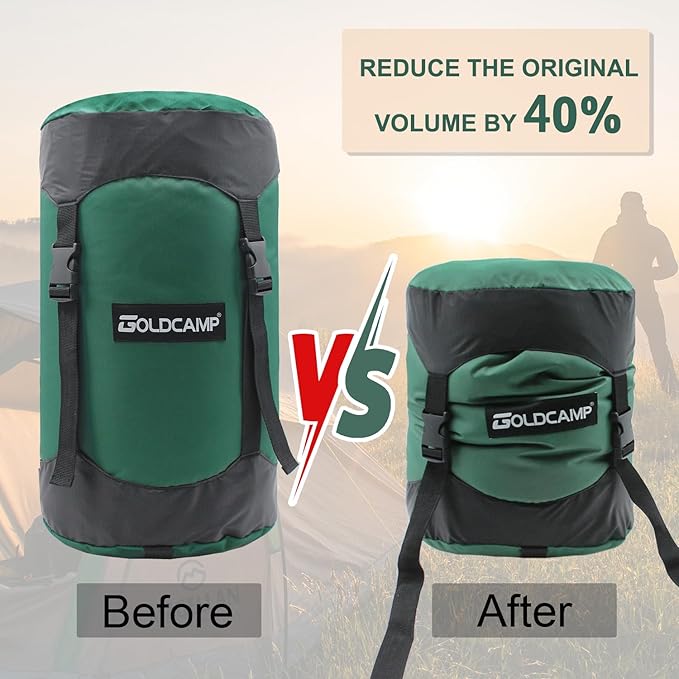 GoldCamp Compression Sack, Waterproof & Ultralight Sleeping Bag Stuff Sack - Image 2
