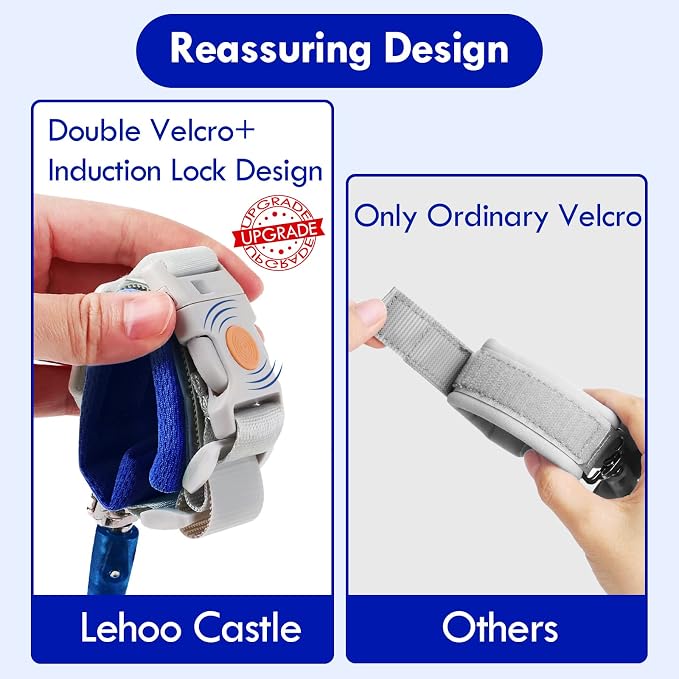 Lehoo Castle Toddler Leash, 4.9ft Kid Leash Wrist - Image 3