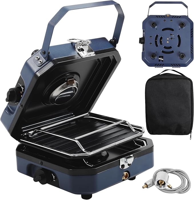 2-Burner Foldable Camping Stove by FAHKNS