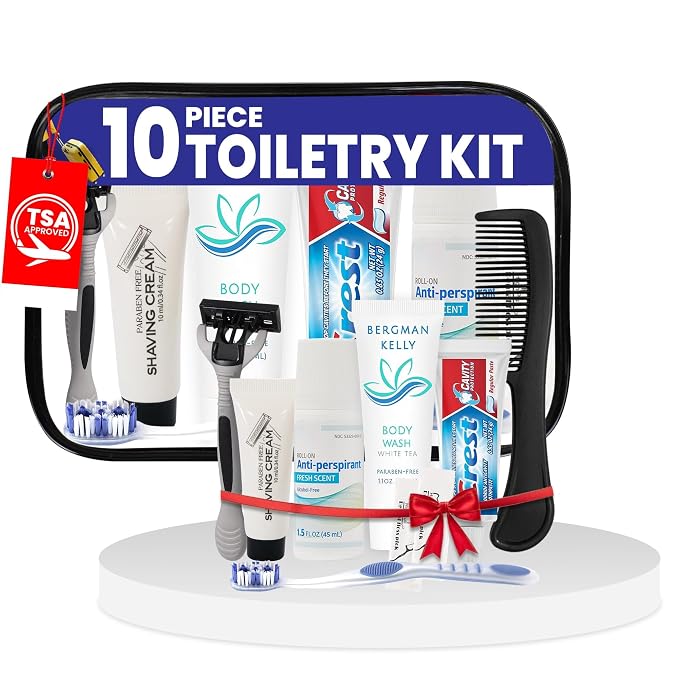 Trektote Travel Toiletry Kit For Men And Women – 10 Piece Set of Travel Size by Trektote
