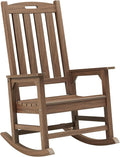 Psilvam Outdoor Rocking Chair, Poly Lumber Oversized Rocking Chair by PsilvamGardenFurniture