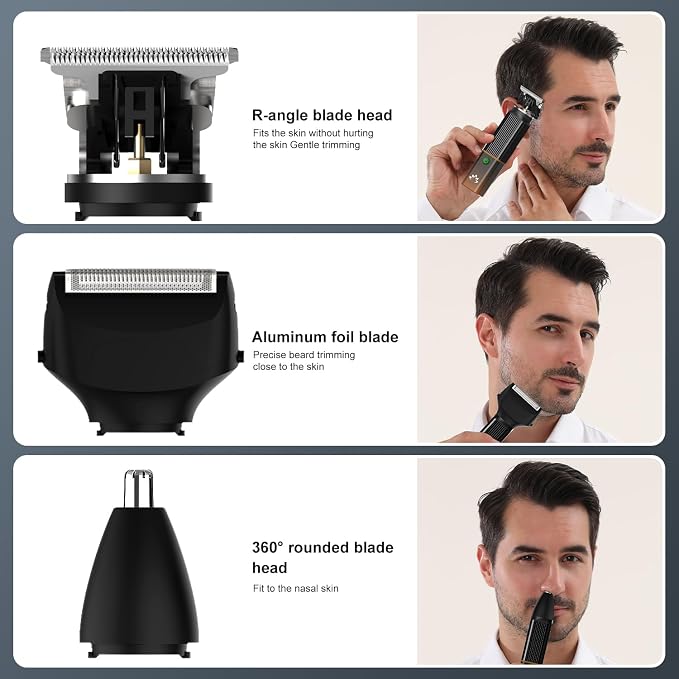 RESUXI Hair Clippers for Men T-Blade Trimmer Electric Shaver Razor Nose Hair - Image 4