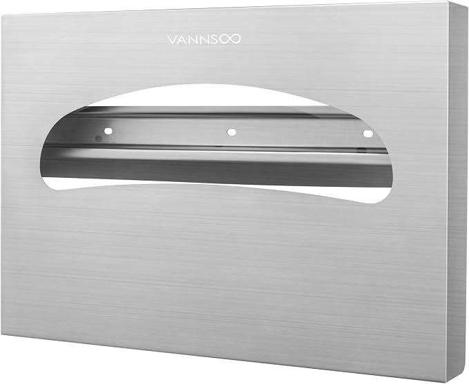 Toilet Seat Cover Dispenser Wall Mount, Commercial Stainless Steel Toilet Seat by VANNSOO