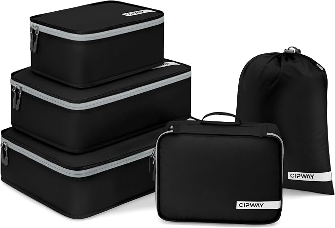 Cipway 5 Set Packing Cubes for Travel Suitcase Organizer for Accessories by Cipway