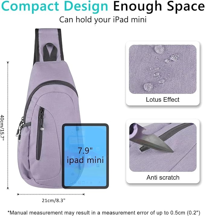 TITECOUGO Small Sling Bag, Lightweight Crossbody Backpack - Image 4