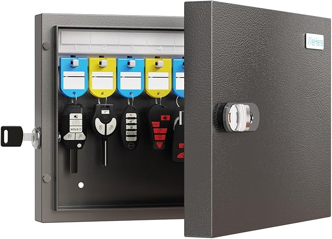 WeHere Key Lock Box Wall Mount, 16 Key Cabinet by WeHereSmartBoxLock