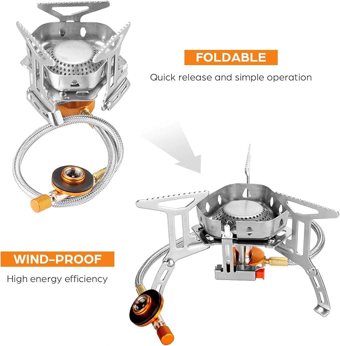 Odoland 3500W/6800W Windproof Camp Stove Camping Gas Stove - Image 3