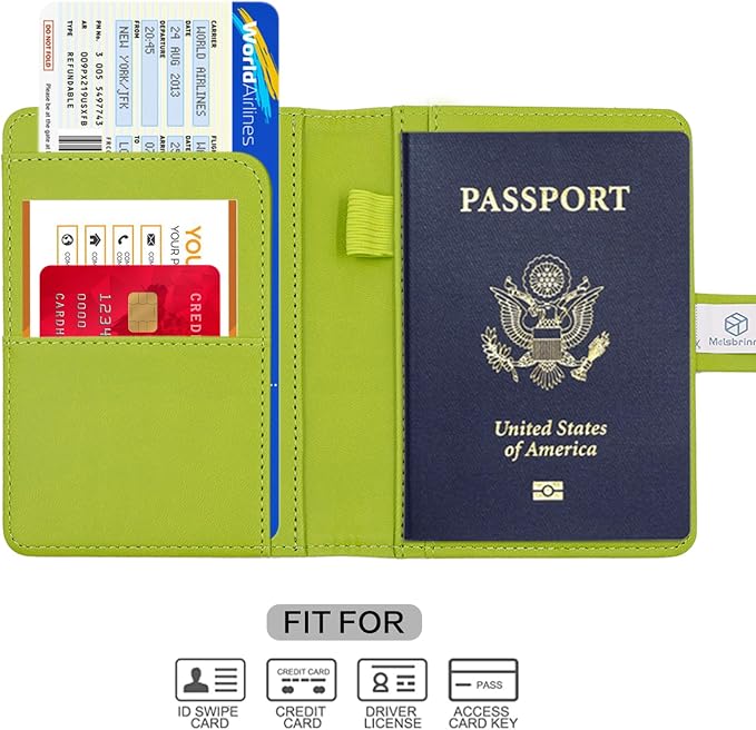 Melsbrinna Premium Leather Passport Holder Covers Case, Waterproof Rfid - Image 2