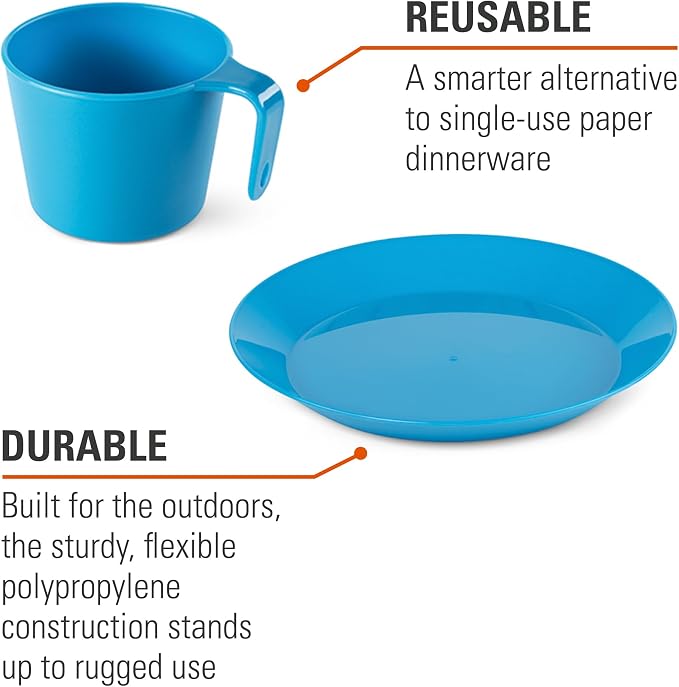 GSI Outdoors Cascadian 1 Person Table Set I 6-Piece Camping, Backpacking Mess - Image 3