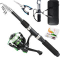 Fishing Rod, 6.9ft Telescopic Fishing Rod and Reel Combo by Tripquips