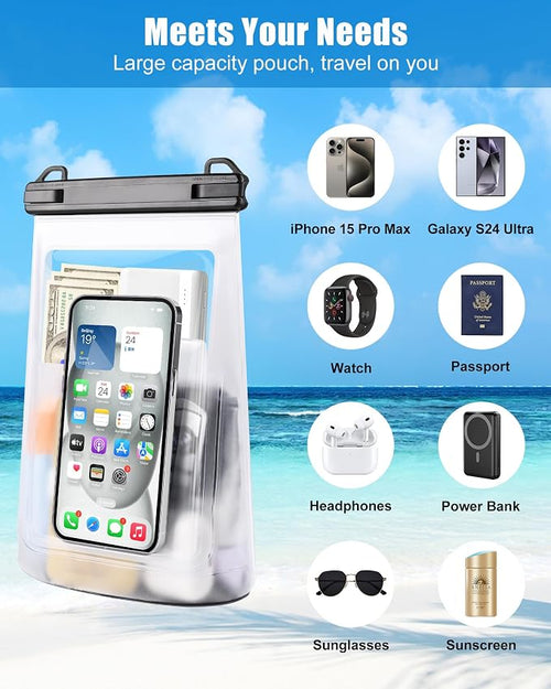 1.2L Waterproof Phone Pouch for iPhone 16 15 14 11 Pro Max & Galaxy S24 S21 - Image 2
