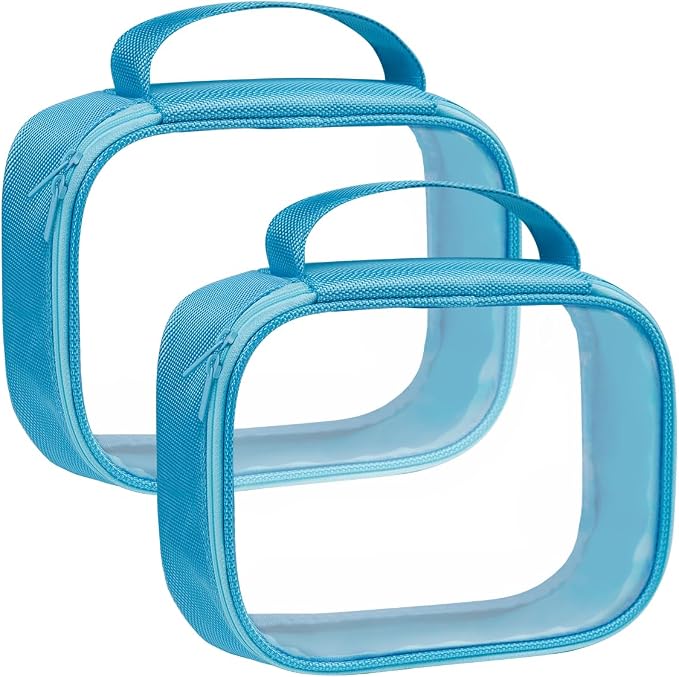 Moyad TSA Approved Clear Toiletry Bag, 2 Pack Quart Size 3-1-1 Liquids Pouch by Moyad