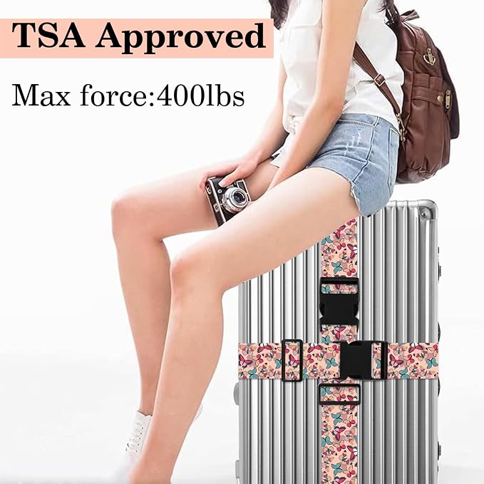 Butterfly Luggage Straps for Suitcases TSA Approved, Luggage Identifiers for - Image 5