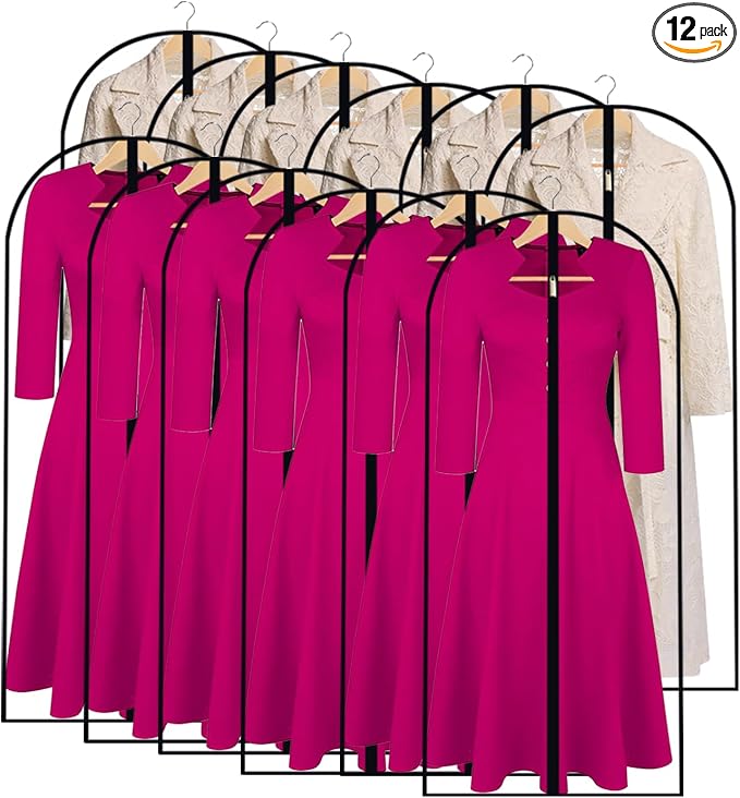 Garment Bags for Hanging Clothes 24'' x 54'' Coat Covers for Closet Foldable by UOUEHRA
