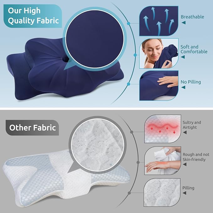 DONAMA Cervical Pillow for Neck and Shoulder, Contour Memory Foam Pillow - Image 7