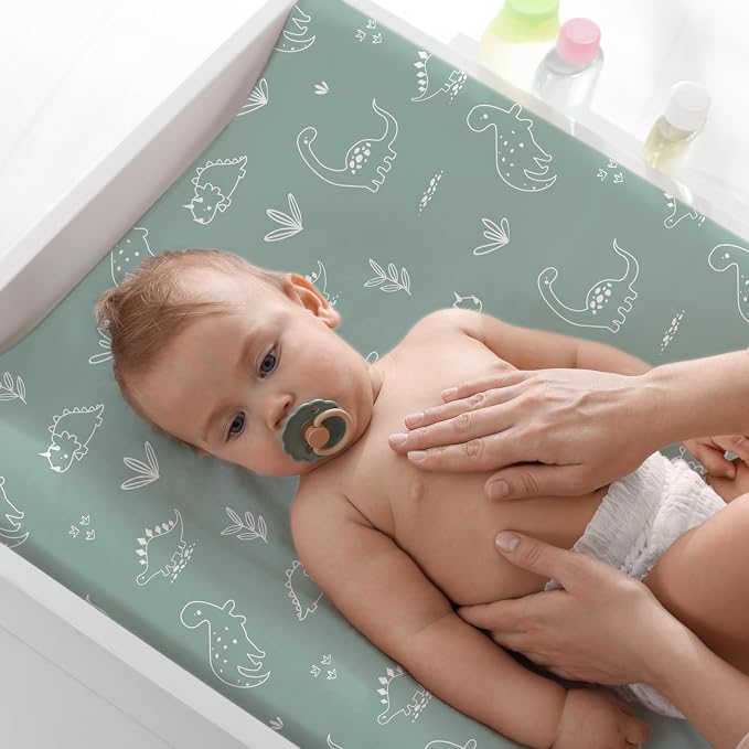 BROLEX Changing Pad Covers for Baby: Boy Girls Ultra Stretchy Soft 2 Pack - Image 6