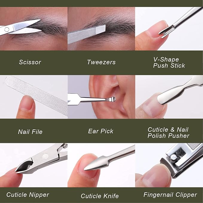 FAMILIFE Manicure Set, Professional Manicure Kit Nail Clippers Set 11 in 1 - Image 9