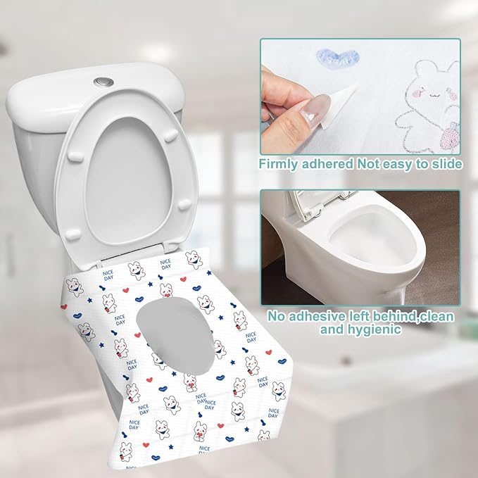 100 Pack Toilet Seat Covers Disposable, Portable Toilet Seat Cover - Image 3