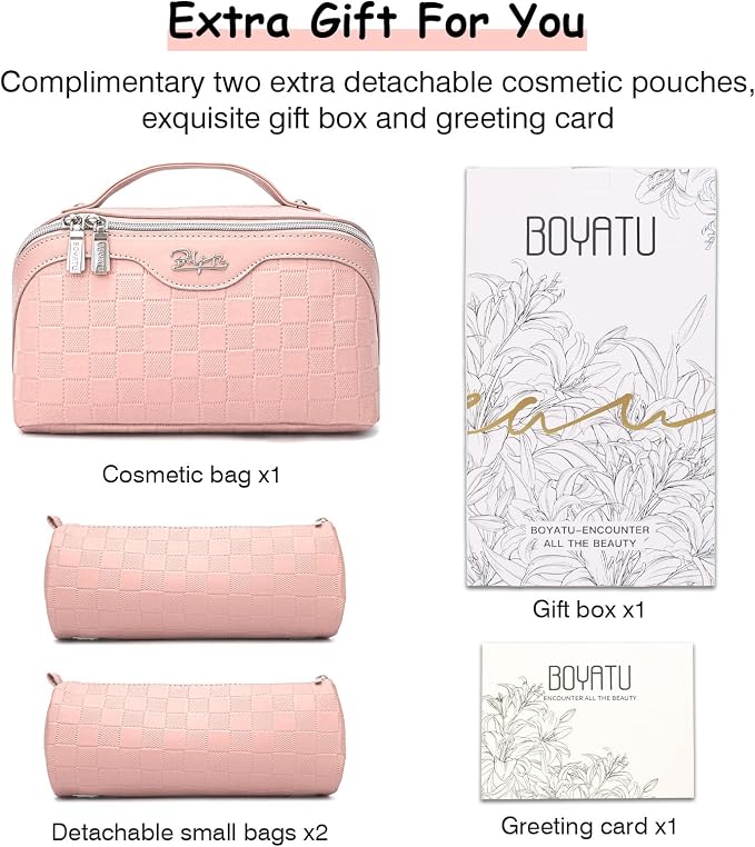 Travel Makeup Bag Organizer Cosmetic Bag: 3 Pcs Set Make up Bags - Image 8