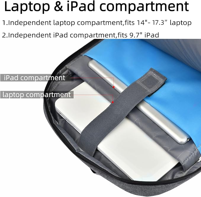 DUSLANG 17 Inch Laptop Backpack - Image 4