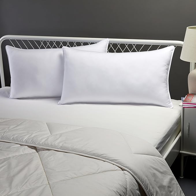 Amazon Basics Down Alternative Bed Pillows, Medium Density - Image 6