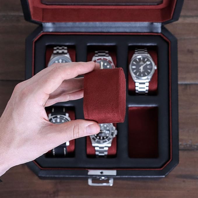ROTHWELL 6 Slot Leather Watch Box - Image 7