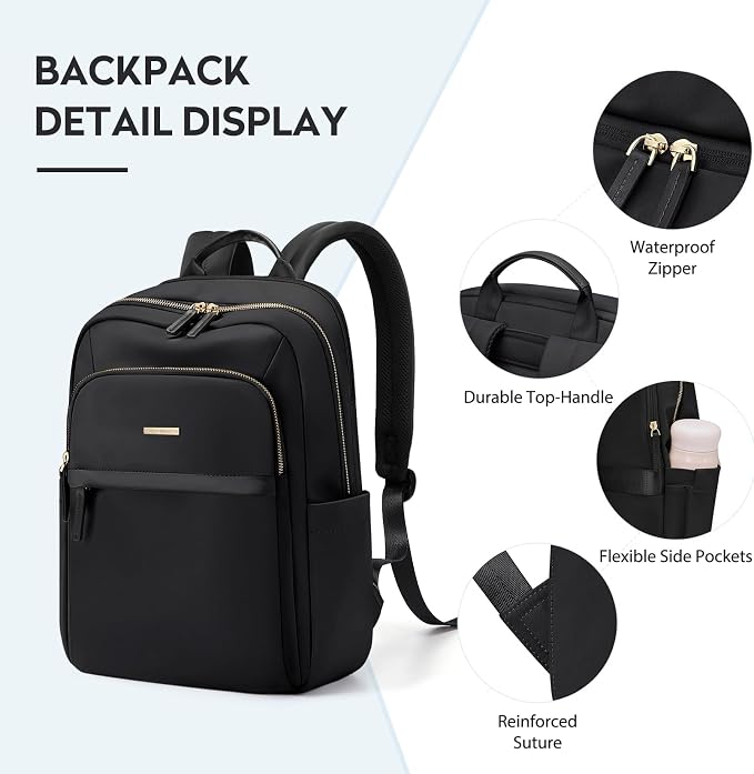 Hiking Travel Backpack for Women Casual Business Weekender Multilayer Laptop Bag - Image 4