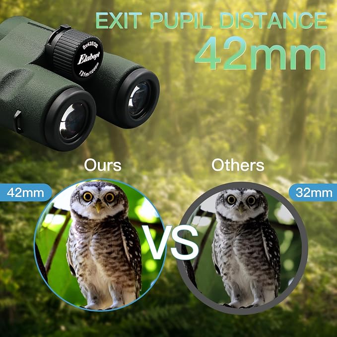 8x42EDII Compact Binoculars for Adults – High-Powered BAK4 Prisms, Diamond - Image 4