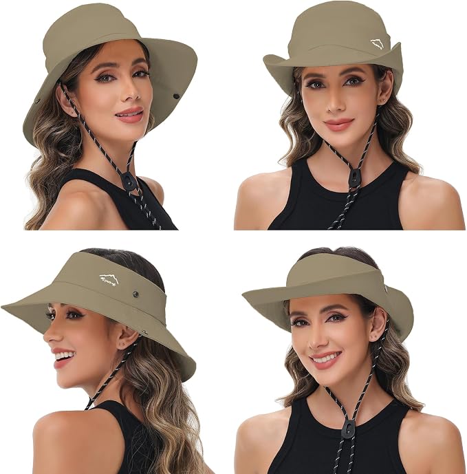 Sun Hats for Women Bucket Hat UV Protection Fishing Hat Wide Brim Safari Hats 2 - Image 2