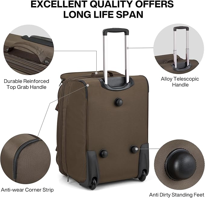 Hanke Large Expandable checked Luggage Suitcases - Image 8