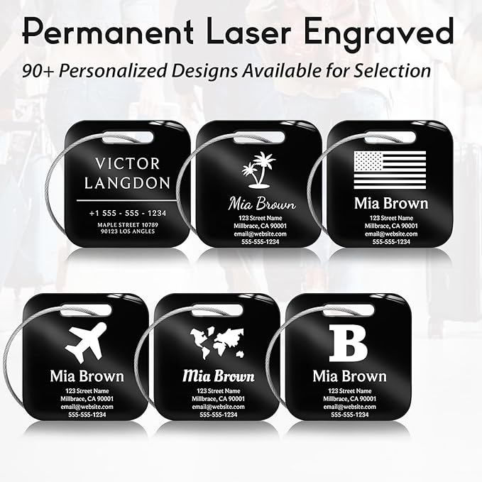 Customized Stainless Steel Luggage Tags: Personalize Your Suitcases, and Bags - Image 4