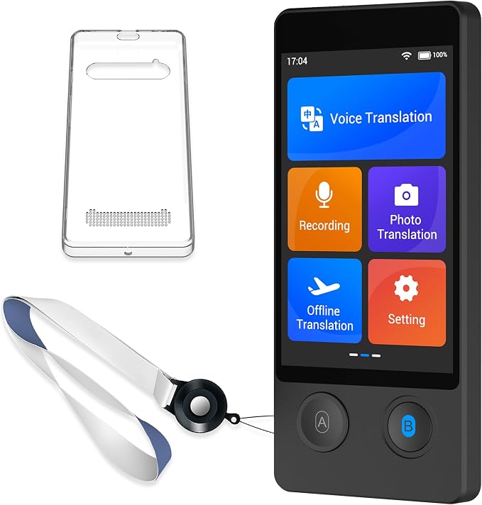 Translator Device W12S Support 144 Languages and Accents 98% High Accuracy by ANFIERLLC