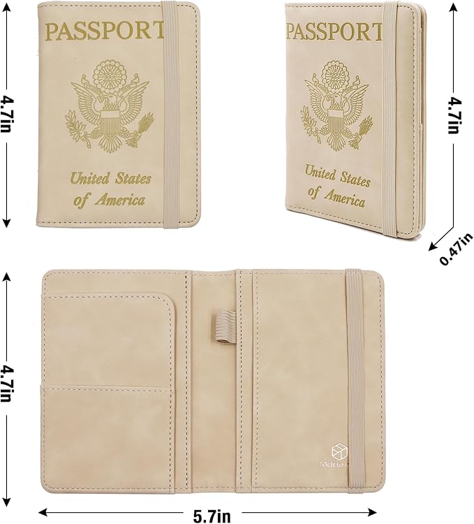 Melsbrinna Premium Leather Passport Holder Covers Case, Waterproof Rfid - Image 4