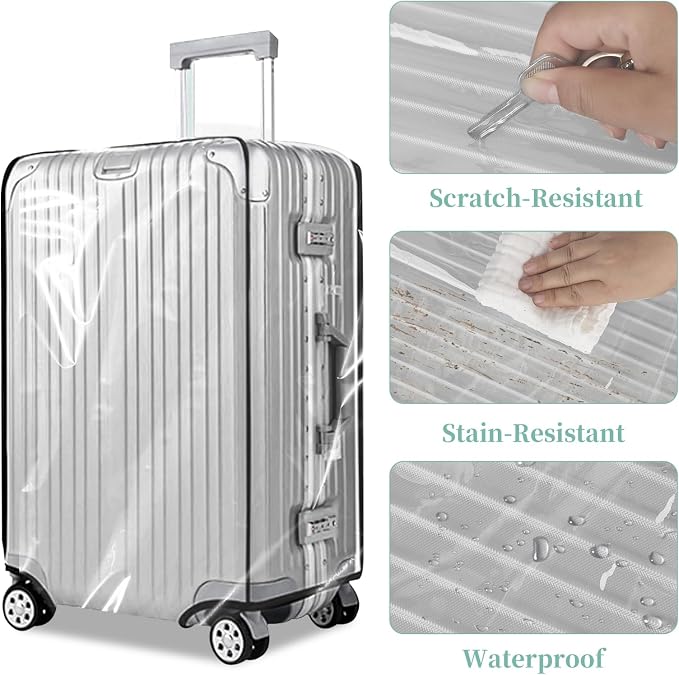 Clear PVC Luggage Cover, Waterproof Dustproof Anti-Scratch Suitcase Protector - Image 7